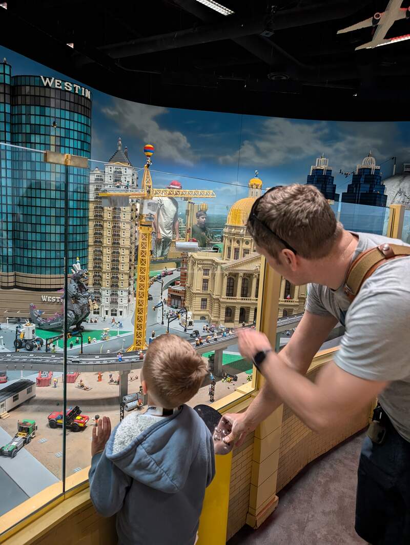 Noah looking at Lego City