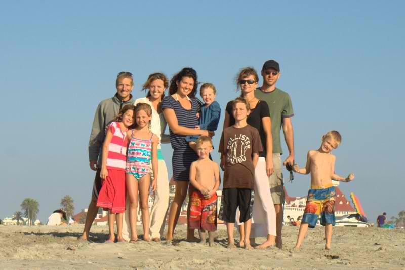 Kyle, Steph, Cati and the kids at the beach